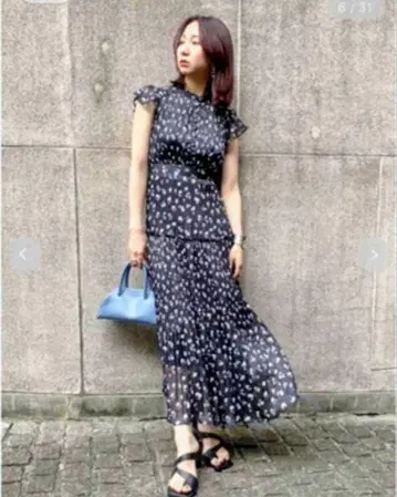 FRAY I.D 쉬폰 플리츠 원피스 size 1 1070