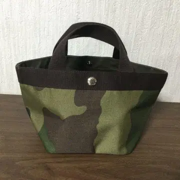 에르베샤펠리에 카모플라주 보트형 작은 토트 백