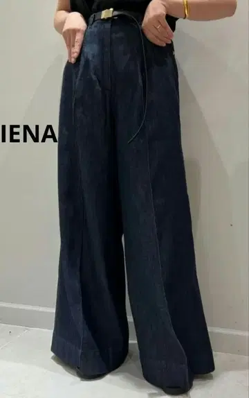 IENA 다크 블루 와이드 팬츠