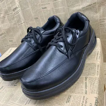 새상품 남성용 26.5cm 경량 인조 가죽 비즈니스 슈즈 블랙 101