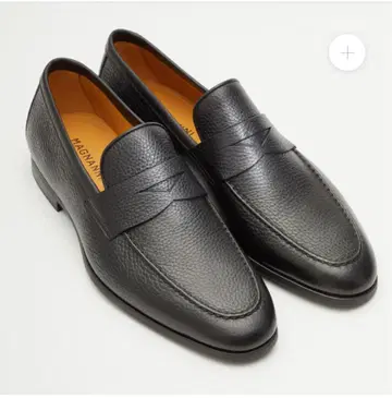 MAGNANNI 마그나니 FLEX 그레인 가죽 로퍼 블랙