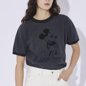 GOOD ROCK SPEED Mickey 플로키 링거 티셔츠