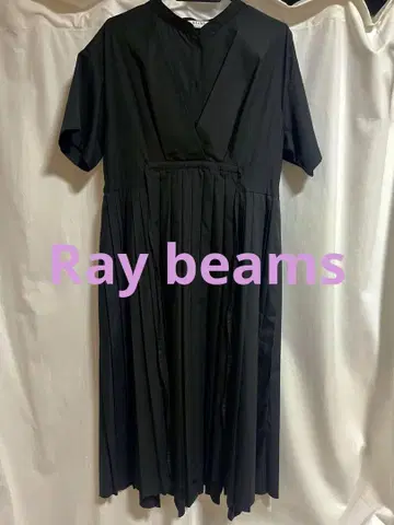 [새상품] Ray BEAMS 반팔 셔츠 원피스 FREE 블랙
