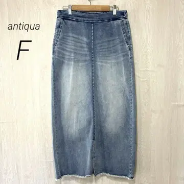 antiqua 안티카 데님 타이트 스커트 롱 인디고 캐주얼
