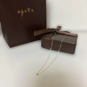 agete K10 다이아몬드 목걸이