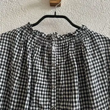 nest robe 깅엄 체크 반팔 셔츠