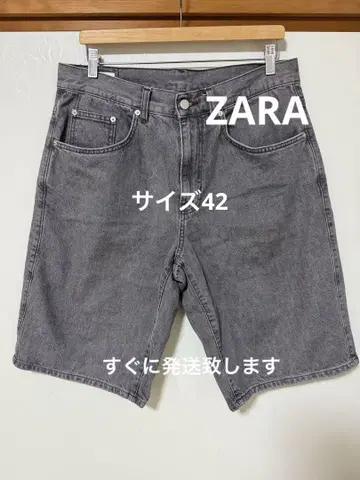 ZARA 그레이 데님 하프 팬츠 사이즈 42