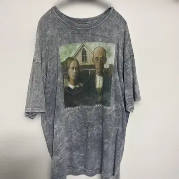 아메리칸 고딕 프린트 T셔츠 오버 사이즈