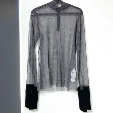 ZARA 시스루 셔츠 시어 셔츠 체크 그레이 미사용 M 사이즈
