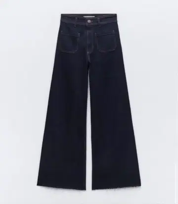 ZARA 하이웨스트 와이드 레그 포켓 데님 팬츠 사이즈 32