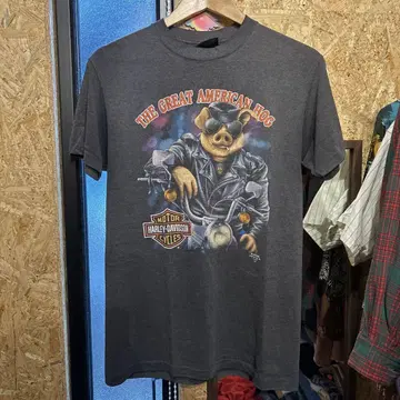 90s 빈티지 할리 돼지 티셔츠