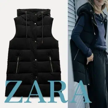 ZARA 롱 다운 퍼프 베스트