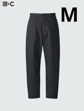 [ UNIQLO C ] 와이드 테이퍼드 팬츠 M 사이즈 BLACK
