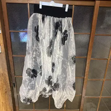 ZARA 프린트 패턴 오간자 원피스 S
