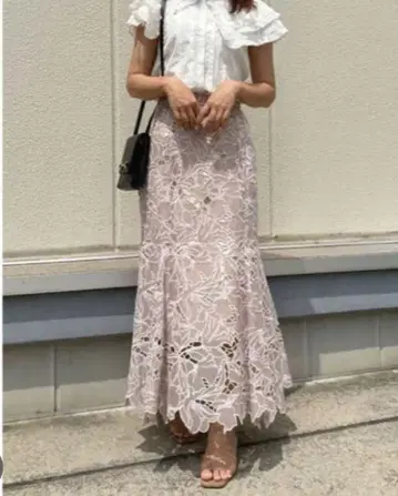 레어 SNIDEL 스나이델 레이스 머메이드 스커트 한정 사이즈