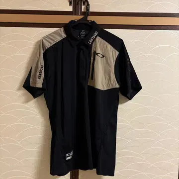 OAKLEY CA#35460 피케 셔츠 블랙/베이지