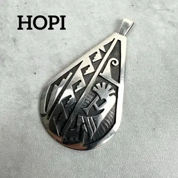 HOPI 호피족 오버레이 실버 목걸이 탑 펜던트 탑