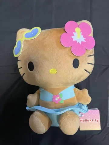 헬로키티 봉제 인형 태닝 갸루 Ver.