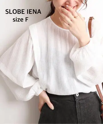 [새상품] SLOBE IENA 슬로브 이에나 슬리브 턱 와셔 블라우스