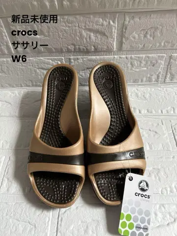[단종] 새상품 crocs 샌들 웨지솔 사 W6