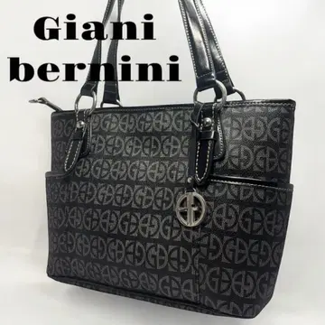 새상품급 Giani Bernini 블랙 토트백 PVC 올 패턴 숄더