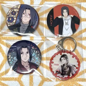NARUTO 아카츠키 우치하 이타치 캔뱃지 아크릴 키링 세트
