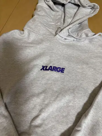 XLARGE 그레이 후드 부착 맨투맨