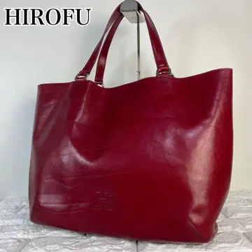 HIROFU 히로후 토트백 푼토 가죽 레드 A4 수납 가능