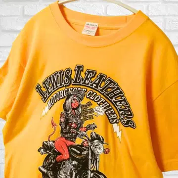 로킨제리빈 lewis leathers 티셔츠 오렌지 M