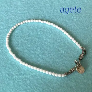 agete 화이트 스톤 silver 팔찌