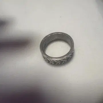 칼카니 실버 땋은 무늬 반지