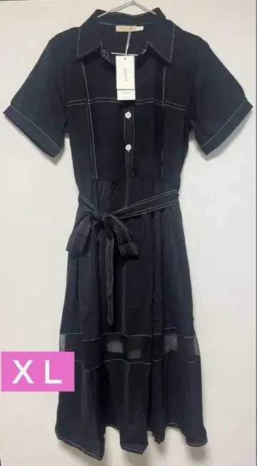 [완판템] MEJUNA A라인 프렌치 셔츠 원피스 XL mejuna