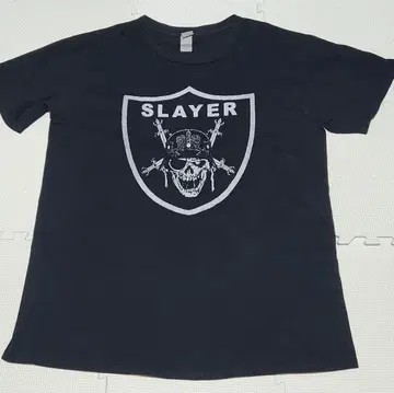SLAYER 슬레이어 로고 프린트 반팔 티셔츠