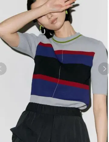 UN3D. MULTI BORDER H/S KNIT