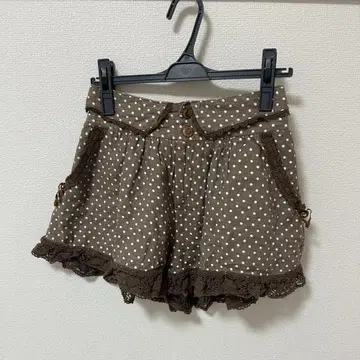 [레어] LIZLISA 도트 무늬 레이스 큐롯