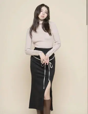 andmary Ribbon mermaid skirt Black S