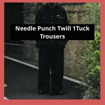 COOTIE Needle Punch Twill 1Tuck Trousers