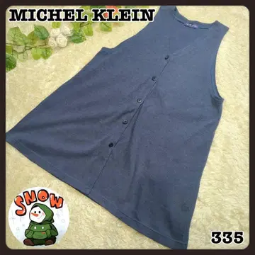 MICHEL KLEIN 미쉘클랑 슬리브리스 원피스 블루