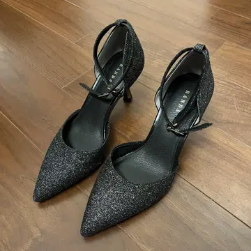 randa 블랙 글리터 하이힐 7cm