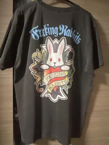 Cross Rabbits Tattoos Garment Dye Tshirt