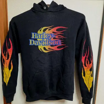 Harley-Davidson 할리데이비슨 파이어 패턴 후드티