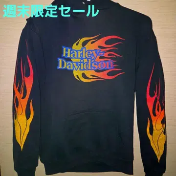 Harley-Davidson 90~00년대 파이어 패턴 후드티