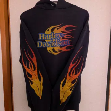 Harley-Davidson 90~00년대 파이어 패턴 후드티