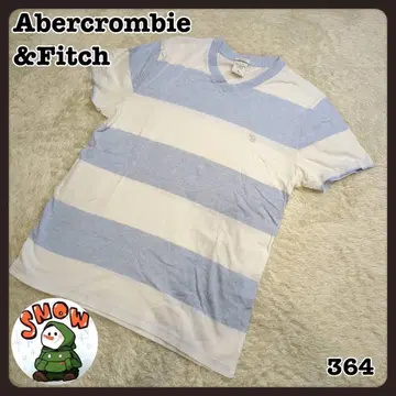 Abercrombie&Fitch 아바클로 V넥 반팔 보더 셔츠