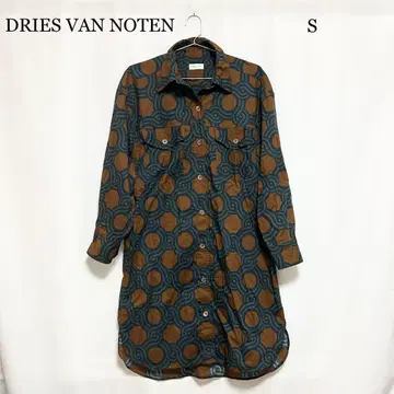 0207 DRIES VAN NOTEN 패턴 셔츠 원피스 S 사이즈