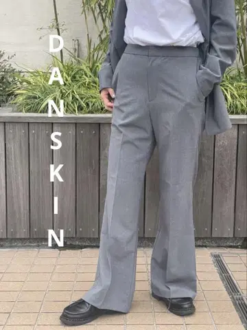 DANSKIN 댄스킨 그레이 플레어 팬츠 롱팬츠