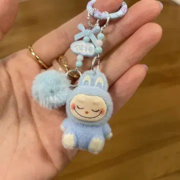 라부부 Labubu 키링 라이트 블루 대인기