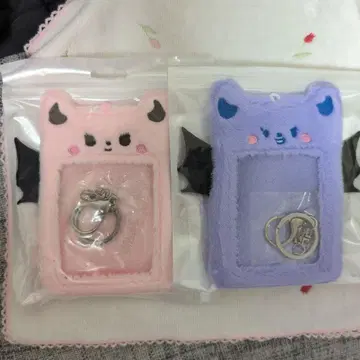 덕질 굿즈 푹신푹신 트레이딩 카드 케이스 데빌 퍼플 & 핑크