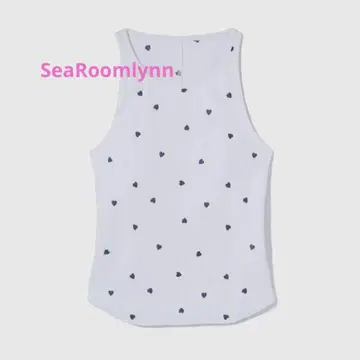 Heart embroidery 패드 in 아메슬리 탱크