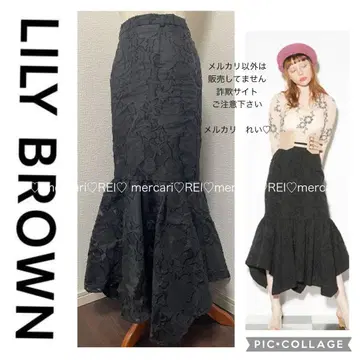 LILY BROWN 릴리 브라운 오팔 자카드 스커트 롱